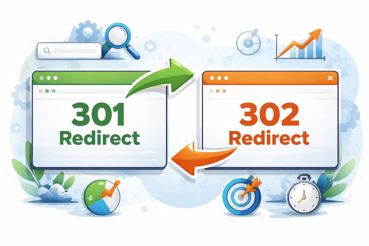 Difference between a 301 and 302 redirect in SEO