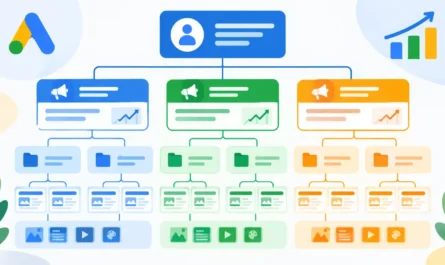 Google Ads Account Structure explained with campaigns, ad groups, ads and assets