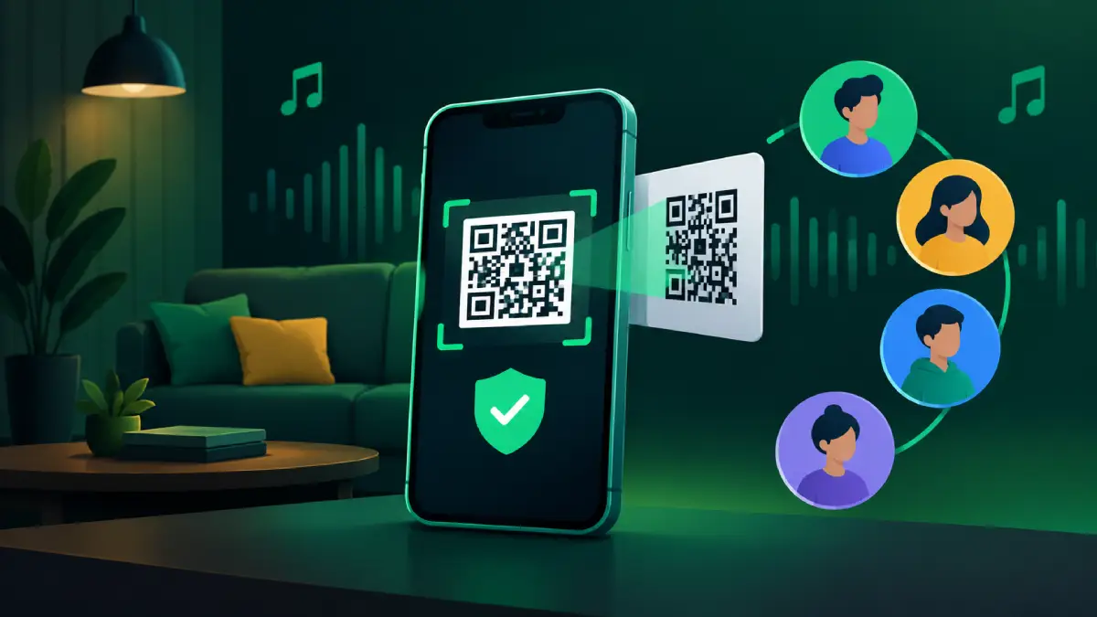 Spotify Family Plan Verification using QR code scanning on a smartphone